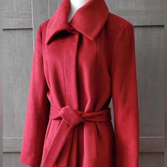 CALVIN KLEIN Wool Blend Car Coat - Picture 14 of 16